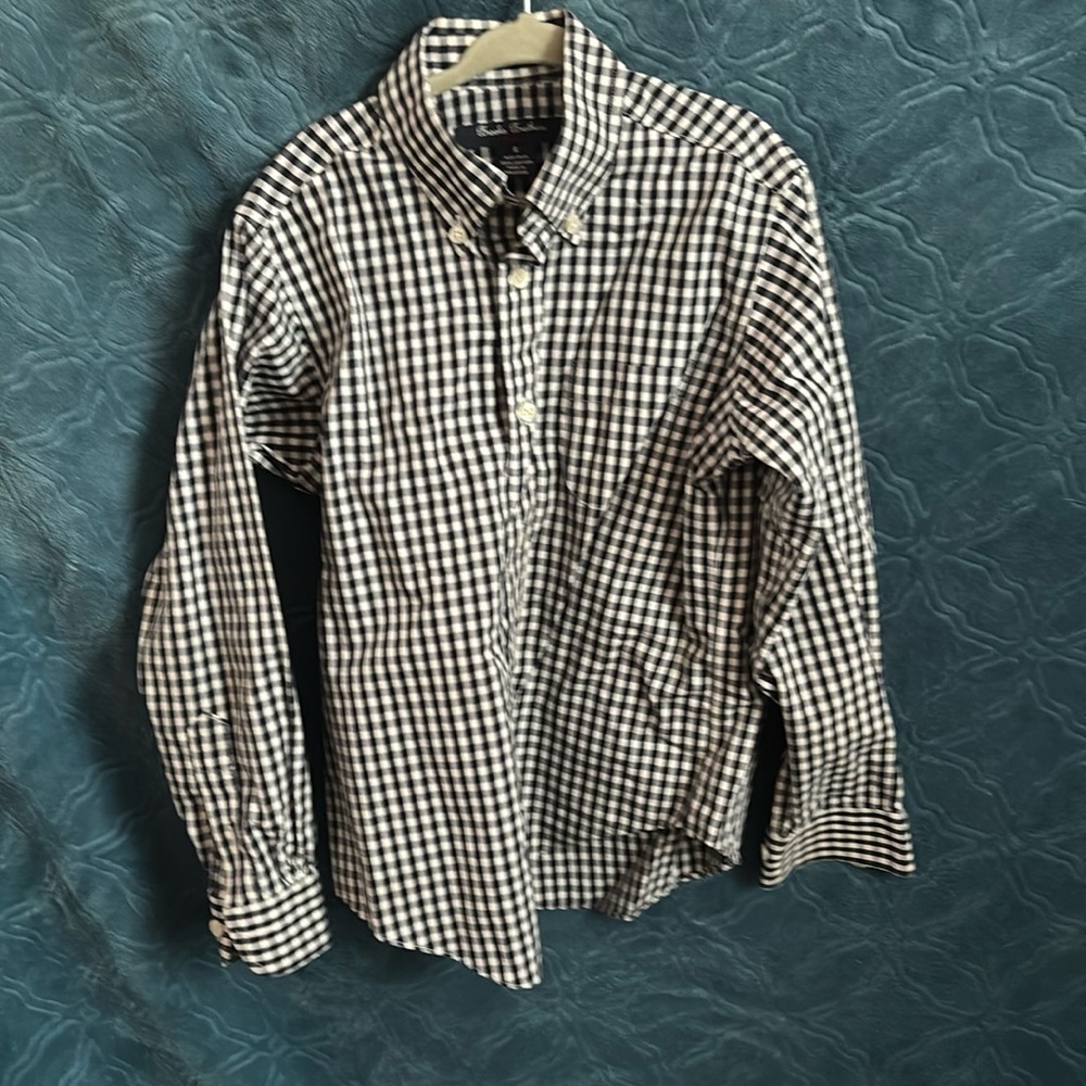 Plaid button down shirt boys